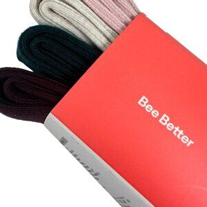 Brand New: Bombas Ruffle Rib Quarter Sock 4‑Pack — Pink Sand Mix